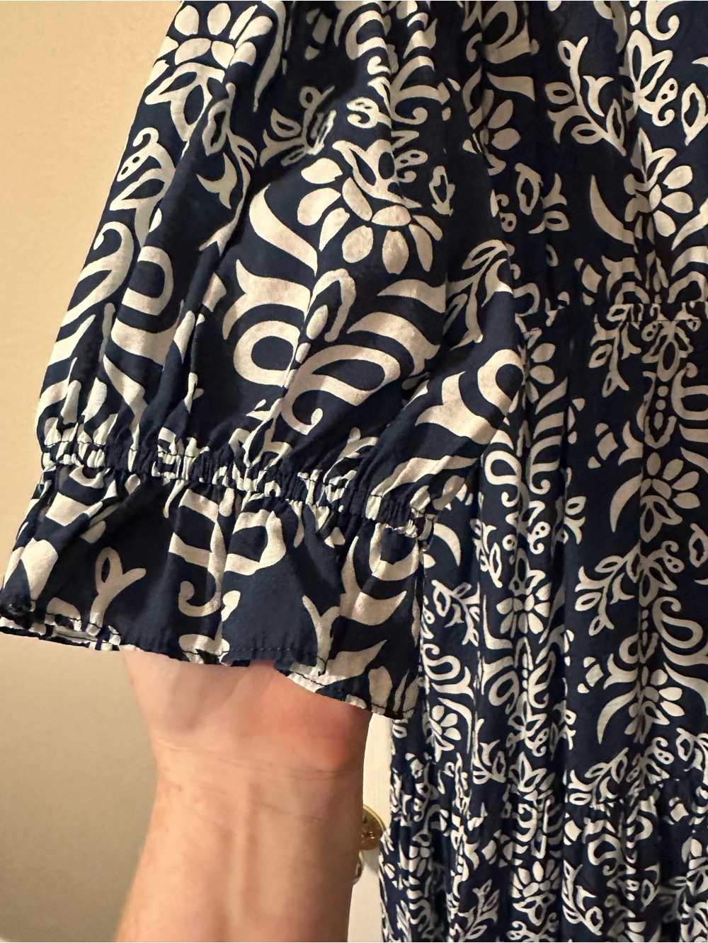 Skies Are Blue Navy and White Printed Maxi Dress Size 2X  NWOT - Picture 4 of 7